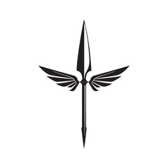 Obraz premium Spear Logo Vector Template Graphic