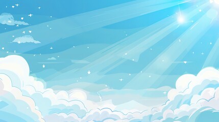 Memorial Day Sky Background: Looking up at the vast sky, we remember the heroes who sacrificed for the country on this day. Their courage and loyalty, written with lives, shine forever like the sky, i