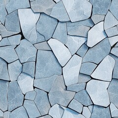 A textured pattern of irregular blue stones, showcasing a blend of shapes and shades, ideal for backgrounds or design elements.
