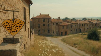 Old, abandoned stone village