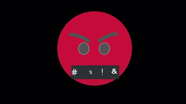 Angry swearing emoji 