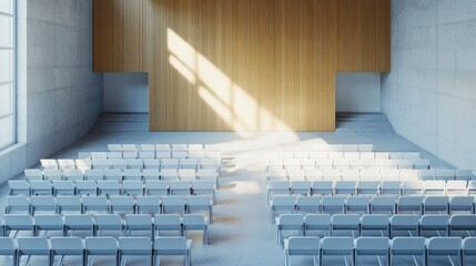 Modern Auditorium Design: Minimalist Architecture and Interior Design