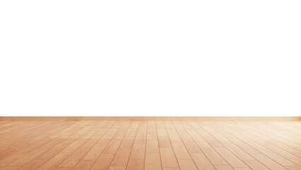 Empty living room,wooden floor on transparent background- 3D rendering.