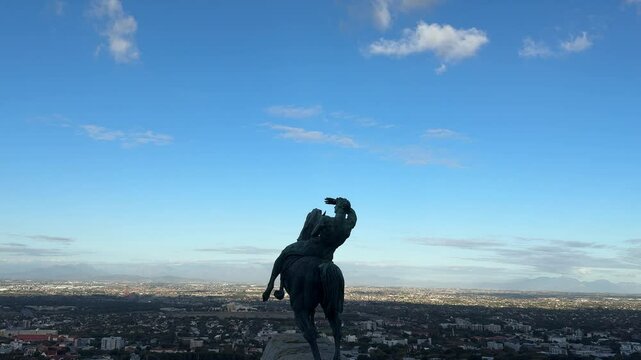 Cecil John Rhodes Statue at the Rhodes Memorial complex in Cape Town.
