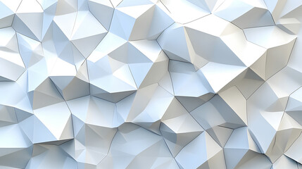 Obraz premium Abstract Low Poly Background White and Light Blue Triangular Texture