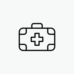  first aid kit icon sign vector 