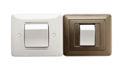 light switches on white background Png format