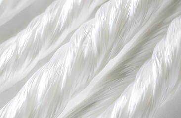 Obraz premium Close-up of white braided cord