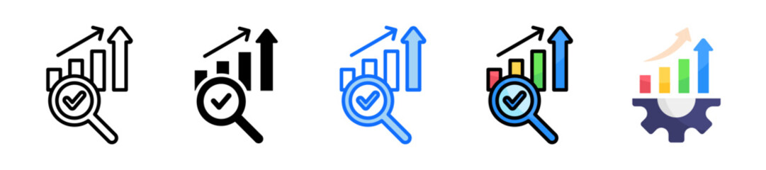 Analysis Icon Set Multiple Style Collection