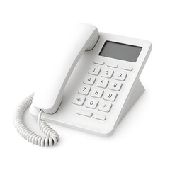 black telephone isolated on white