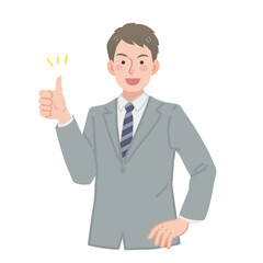 サムズアップをするビジネスパーソン