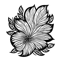 Elegant floral design with intricate line work