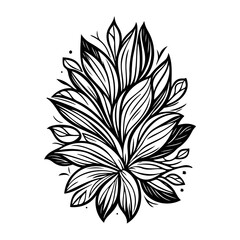 Botanical Artwork: Stylized Floral Composition