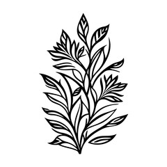 Elegant Floral Silhouette for Graphic Designs