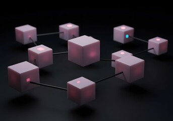 Obraz premium Network Connection, Data Flow, Digital Network, Generative AI image.