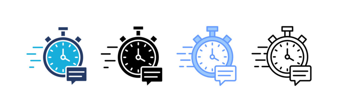 Response Time Icon set multiple style collection