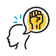 Vector multi color icon for Determination