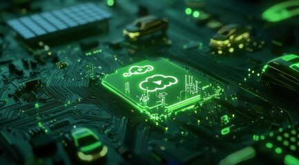 Cloud Computing on Green Circuit Board with Data Processing