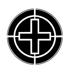 Fototapeta premium christian cross icon, simple illustration