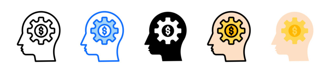 Thinking Icon Set Multiple Style Collection