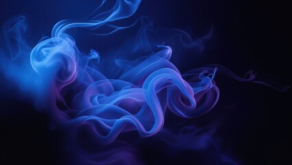 dramatic Clouds of blue smoke abstract background