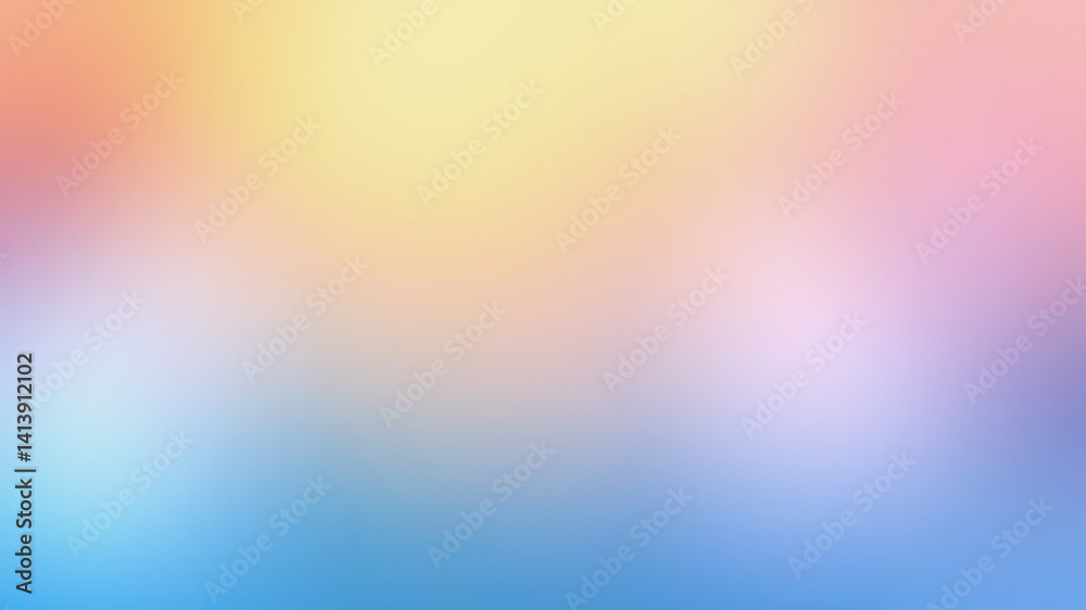 Wall mural abstract blurred background with warm color gradients.