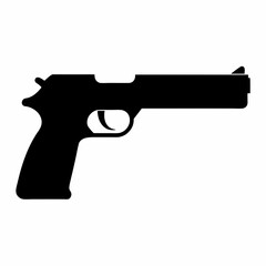 Vector Design Gun Silhouette for Securit