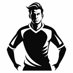 Football player silhouette vector 