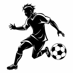 Football player silhouette vector 