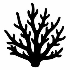 Fototapeta premium a various coral silhouette black color