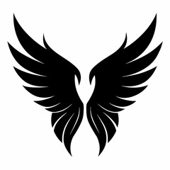Obraz premium a wing silhouettes black color silhouette