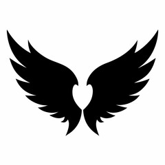Fototapeta premium a wing silhouettes black color silhouette