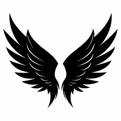 Fototapeta premium a wing silhouettes black color silhouette