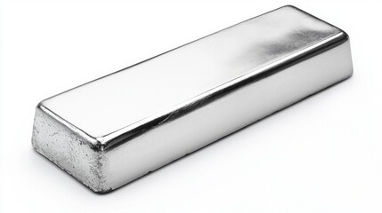 A silver bar is shown on a white background