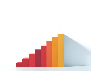 Obraz premium The Ladder to Success represents business growth represented by a financial arrow pointing up on a market chart.