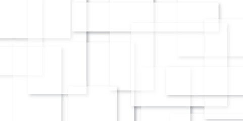 Abstract white geometric wall with 3d square patterns/ A modern bathroom featuring a white tiled wall and floor with an embossed grid pattern.