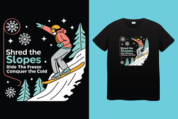GRAPHIC DESIGN SKI PARADISE VECTOR