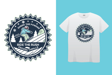 GRAPHIC DESIGN SKI PARADISE VECTOR