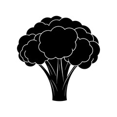 Broccoli Silhouette  vector illustration