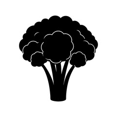 Broccoli Silhouette  vector illustration