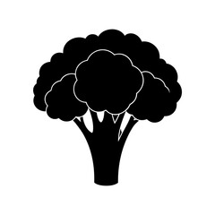 Broccoli Silhouette  vector illustration