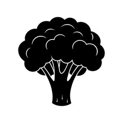 Broccoli Silhouette  vector illustration