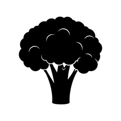 Broccoli Silhouette  vector illustration