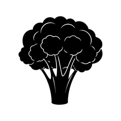 Broccoli Silhouette  vector illustration