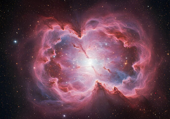 Stunning Cosmic Nebula in Space Celestial Cloudscape, Starry Universe Background, Galaxy Illustration