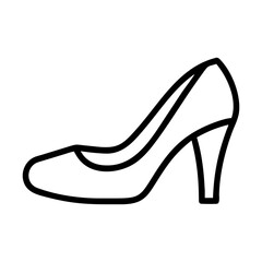 Stylish high heeled shoe icon with a sleek and modern design