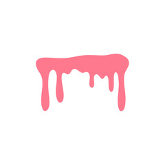 Pink strawberry cream melted