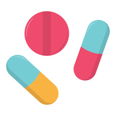 Science Lab Equipment Isolated on White Background. Vector Cartoon Illustration