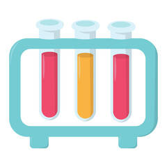 Science Lab Equipment Isolated on White Background. Vector Cartoon Illustration