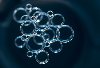 bunch of bubbles floating in the air